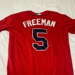 Freddie Freeman Braves #5 Nike MLB Genuine button up red Jersey